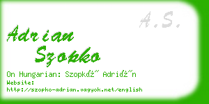 adrian szopko business card
